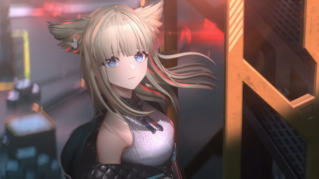 Female character with wing-like hair ornaments in Arknights Endfield
