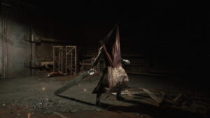 Pyramid Head stalks through the darkness in Bloober Team’s Silent Hill 2 remake