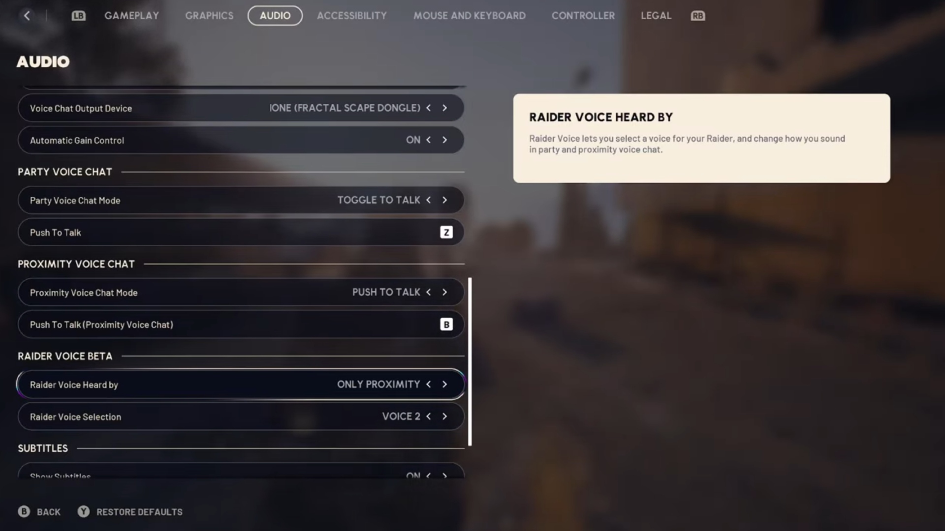 How to change your voice arc raiders