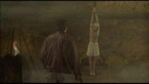 Man approaching tied woman in Black Dahlia