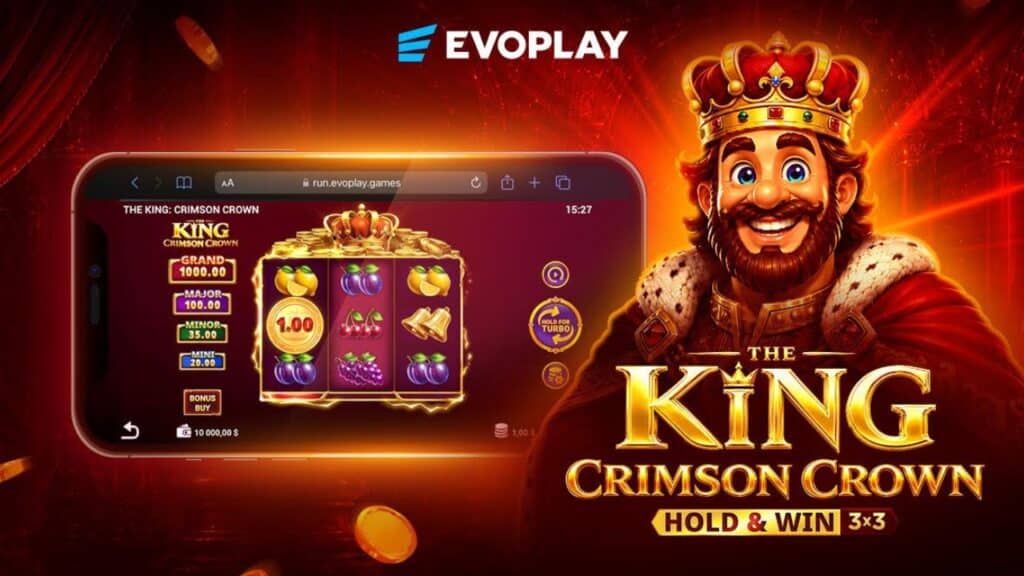 Evoplay crowns a new royal in The King: Crimson Crown